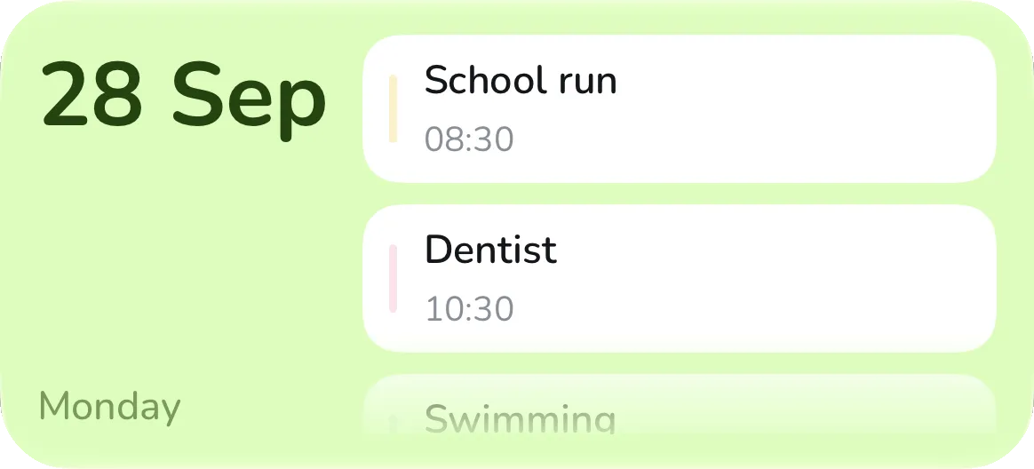 L’agenda du jour